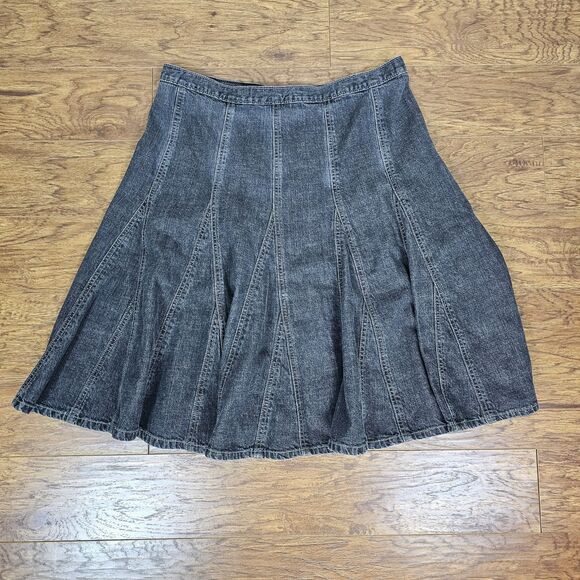 Vintage Metro & Gray Denim Fit & Flare Skirt Size 12 - Picture 5 of 6
